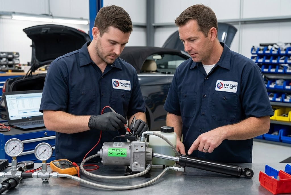 Tested OEM convertible top hydraulic cylinder and motor