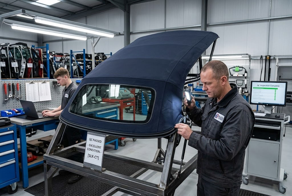 Fully assembled used convertible top in excellent condition