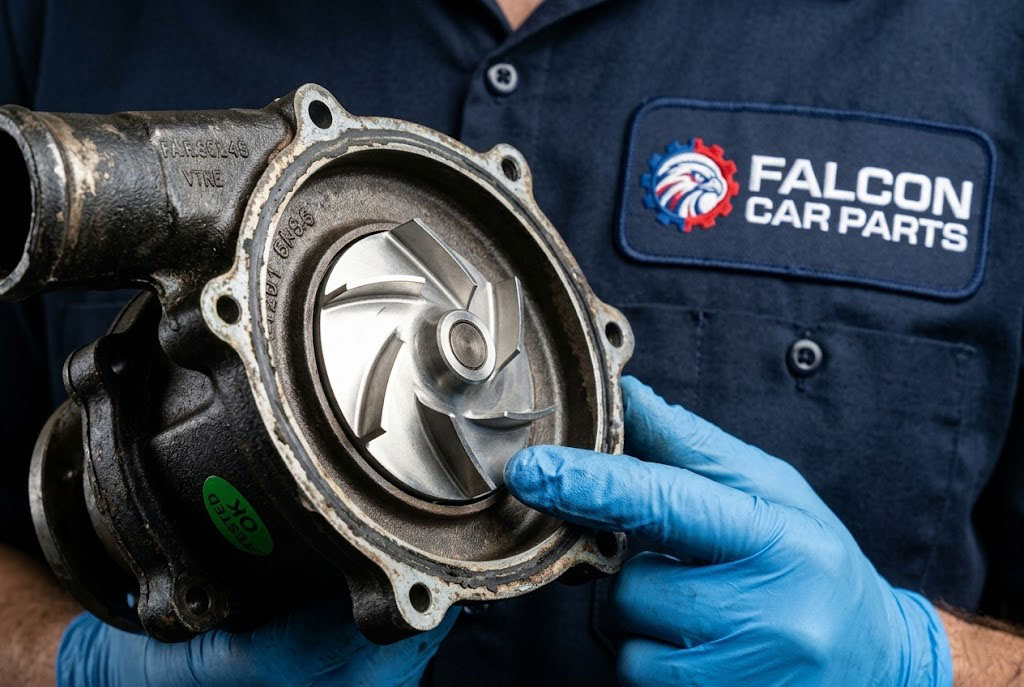 Tested used engine coolant pump with clean impellers