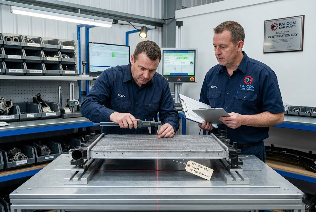 Tested used OEM radiator core support frame