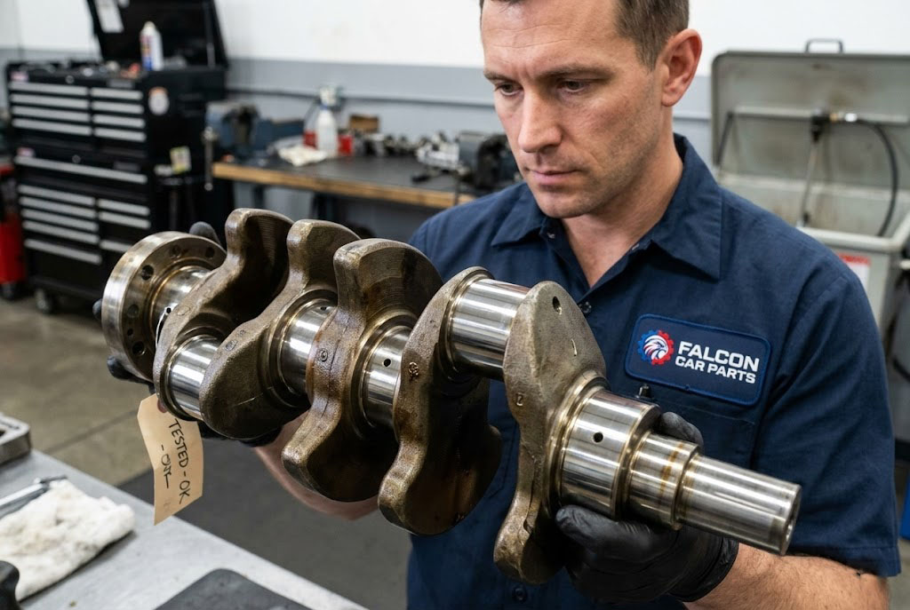 Tested used OEM engine crankshaft with polished journals