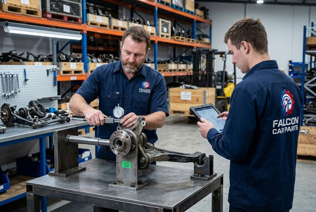 Tested used front knee assembly with knuckle and hub