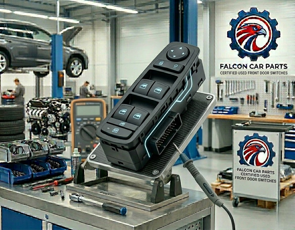 Tested used front door master window switch with clean pins and clear icons