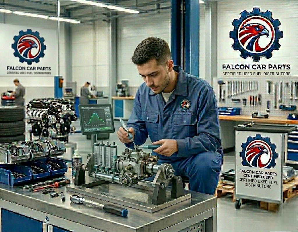 Tested used fuel distributor with clean ports and verified Bosch part number