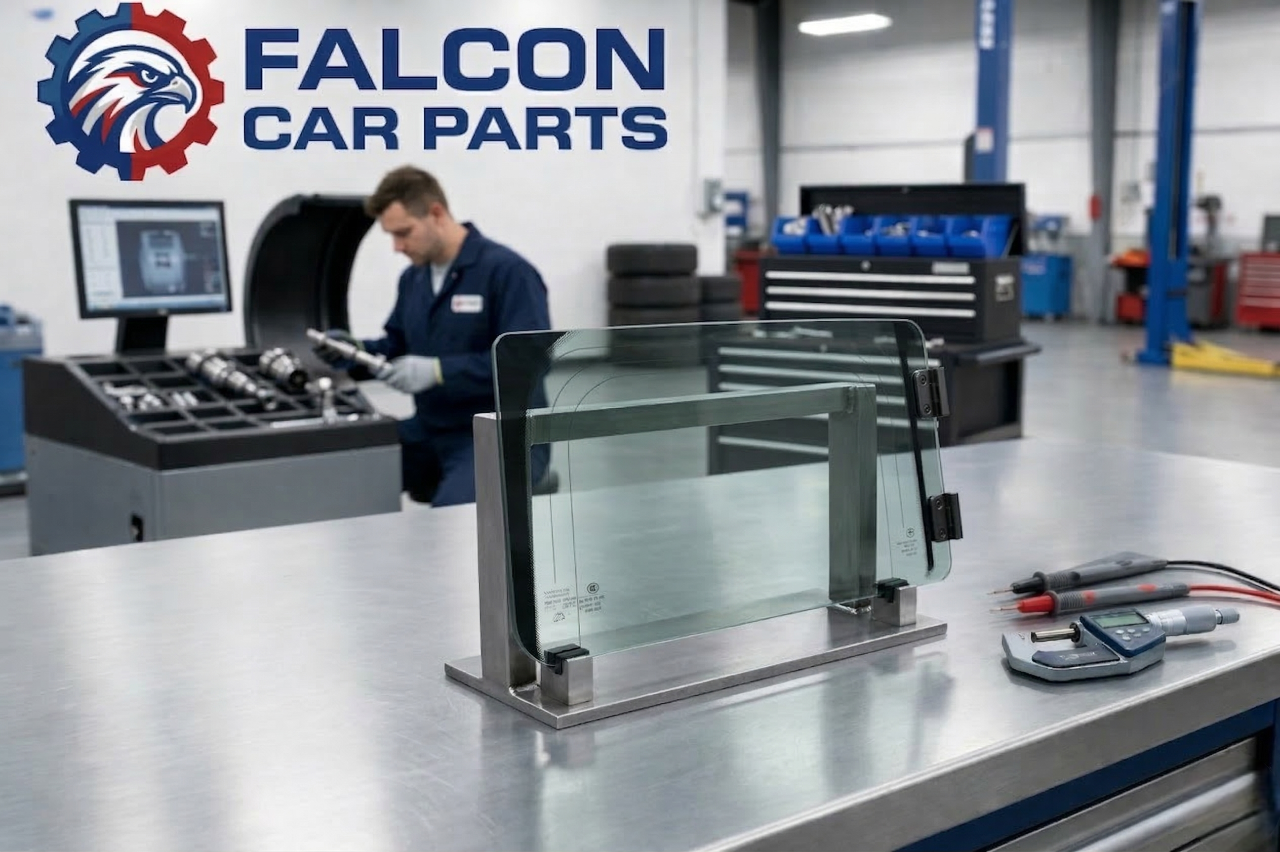 Tested used rear door glass with factory privacy tint and clean edges