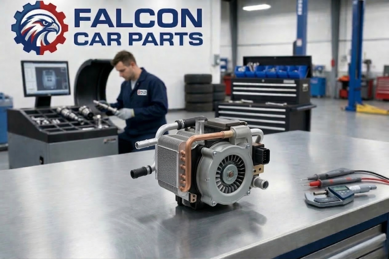 Tested used car heater assembly showing clean plastic housing and actuators