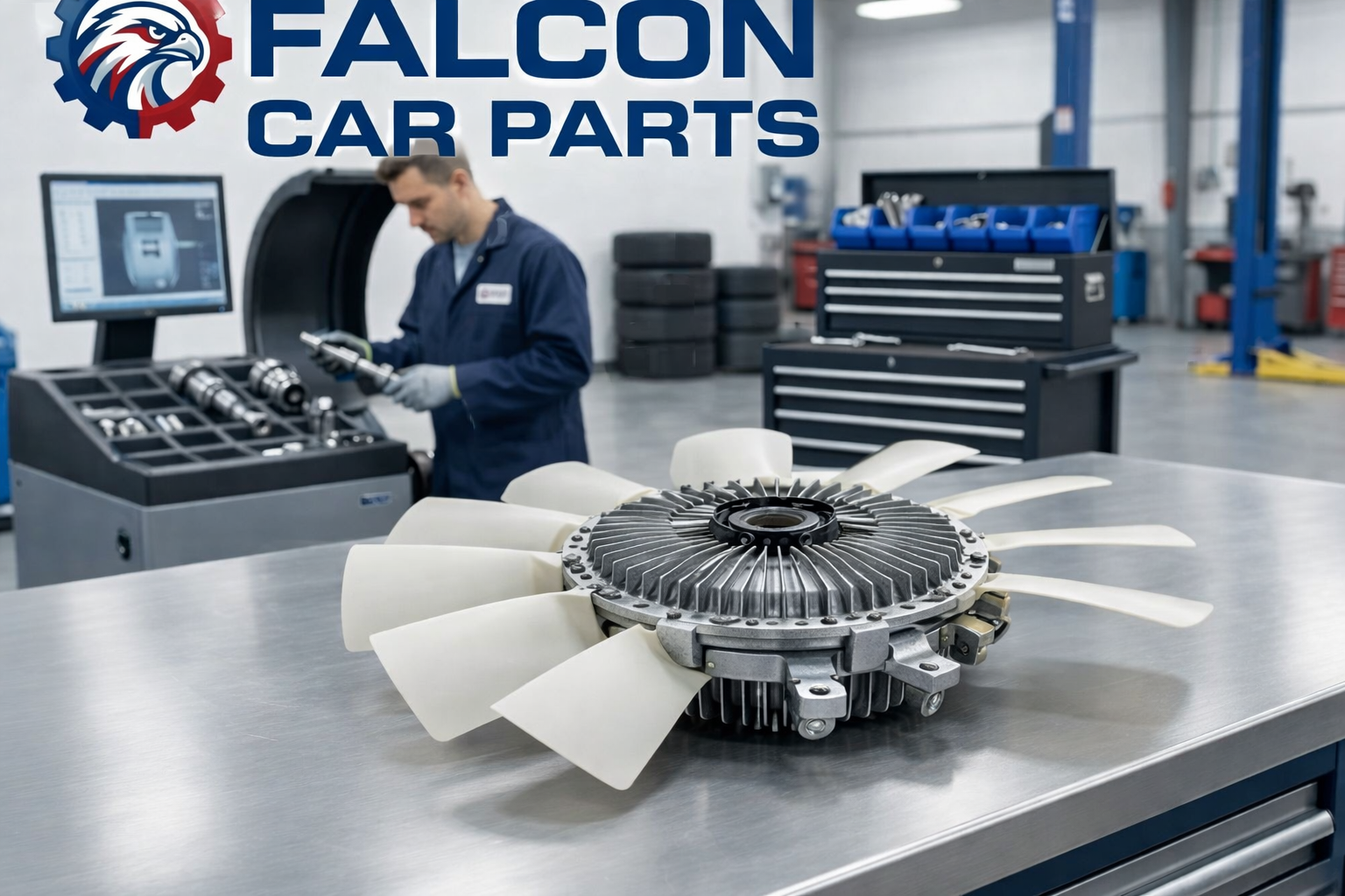 Tested used fan clutch with clean mounting flange and bi-metal spring