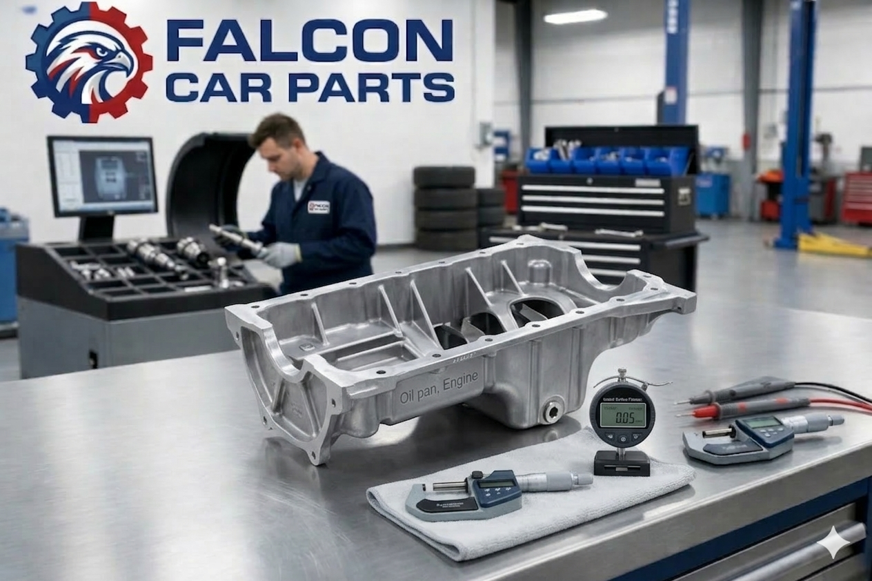 Quality inspection of a used OEM engine oil pan