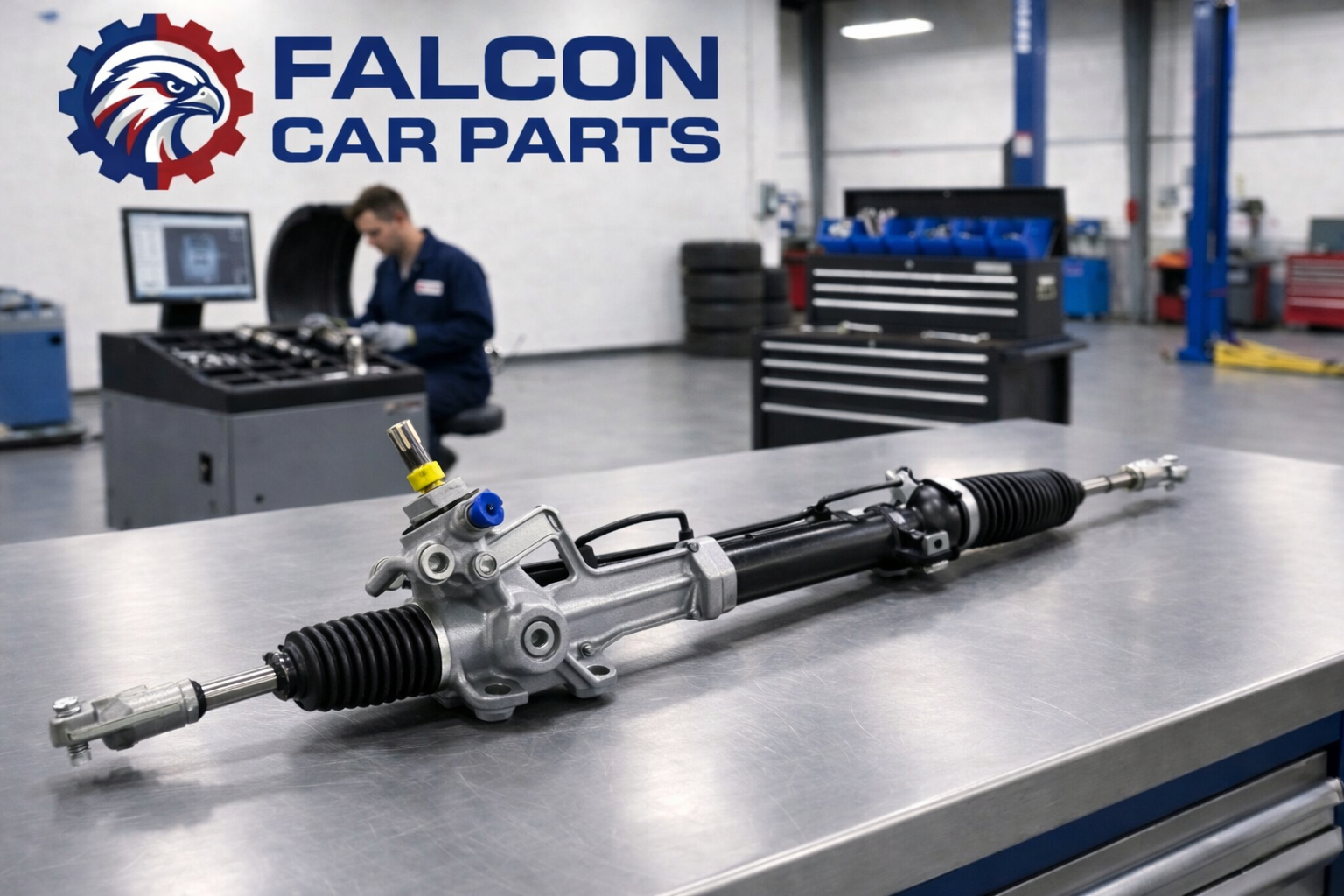 Technical inspection of a used OEM power steering gear box