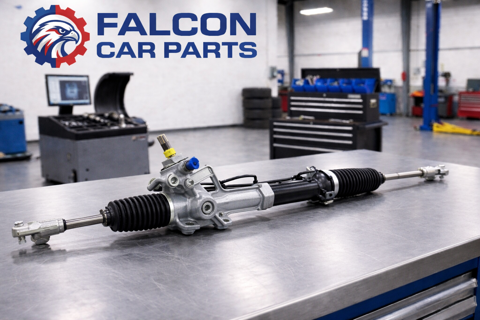 Technical inspection of a used OEM steering rack and pinion assembly