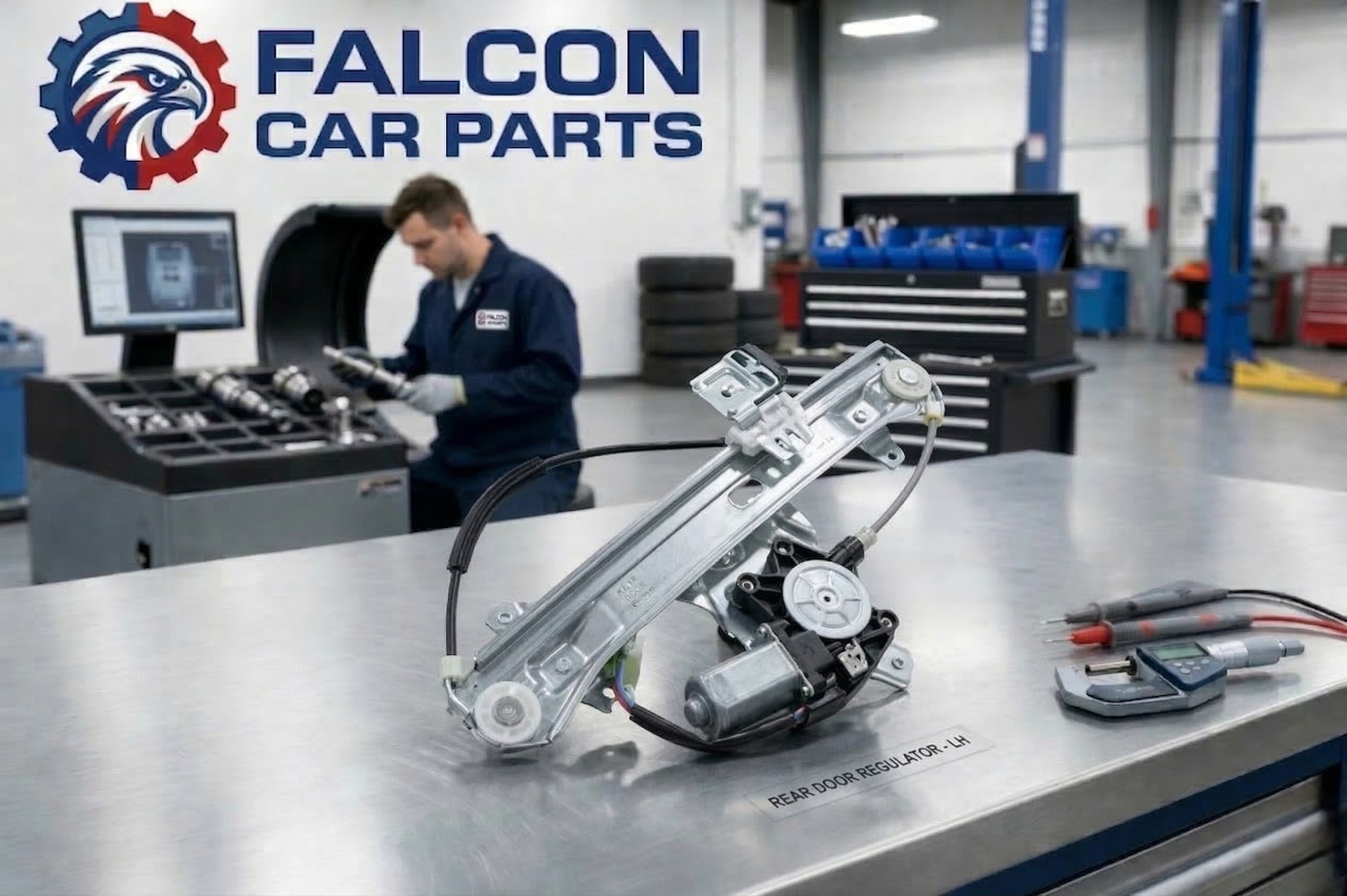 Technical inspection of a rear window regulator