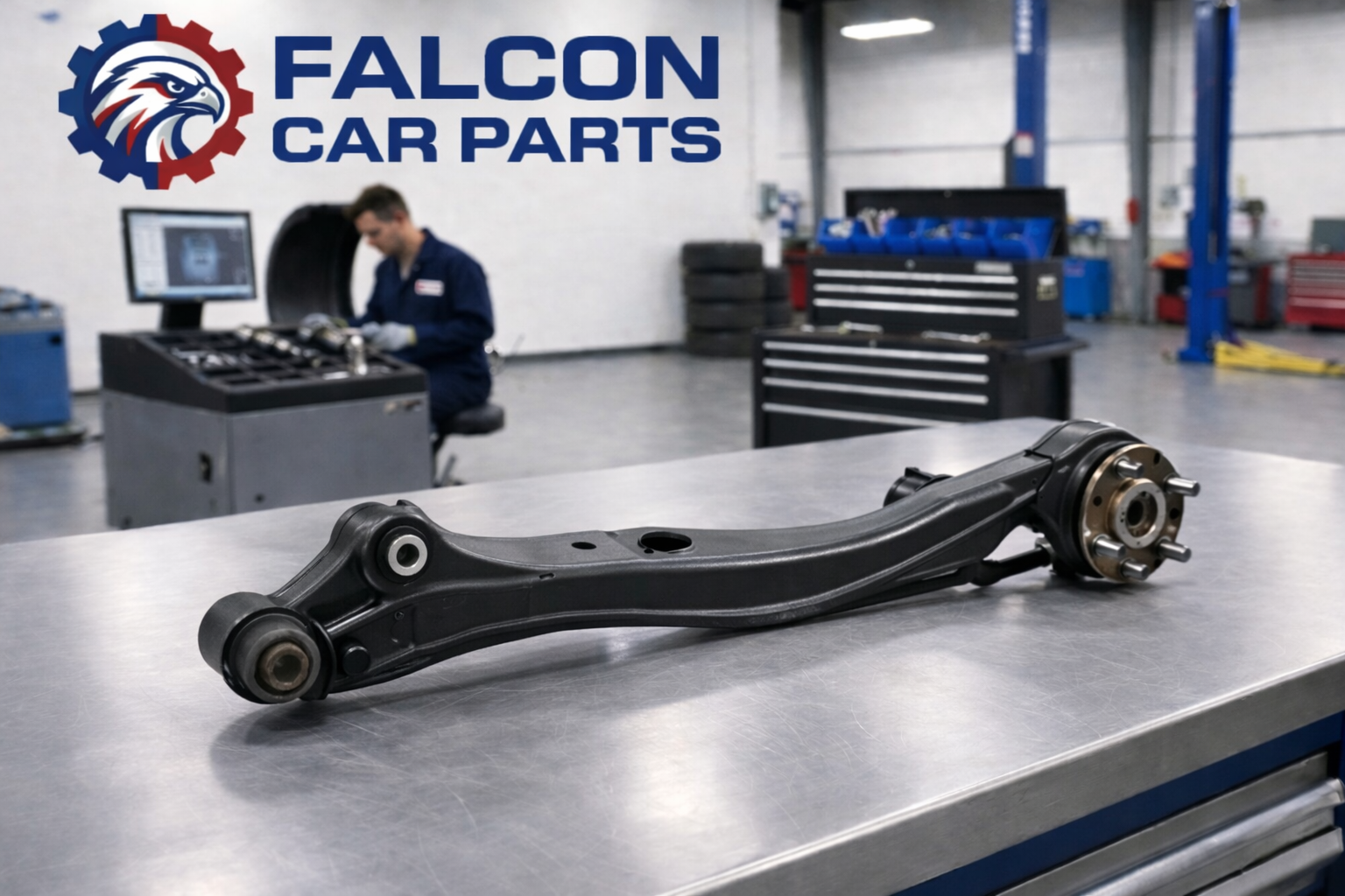 Technical inspection of a rear suspension trailing arm