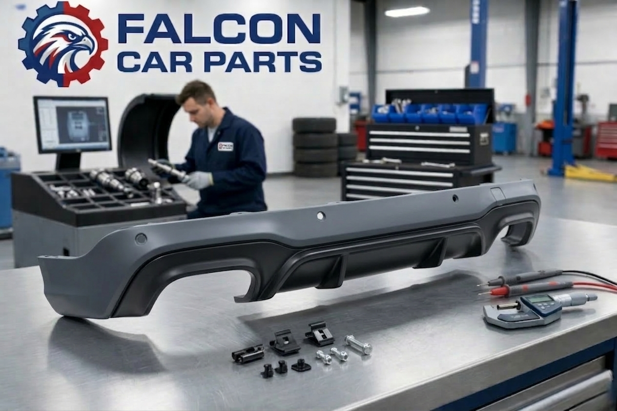 Technical inspection of a rear bumper valance