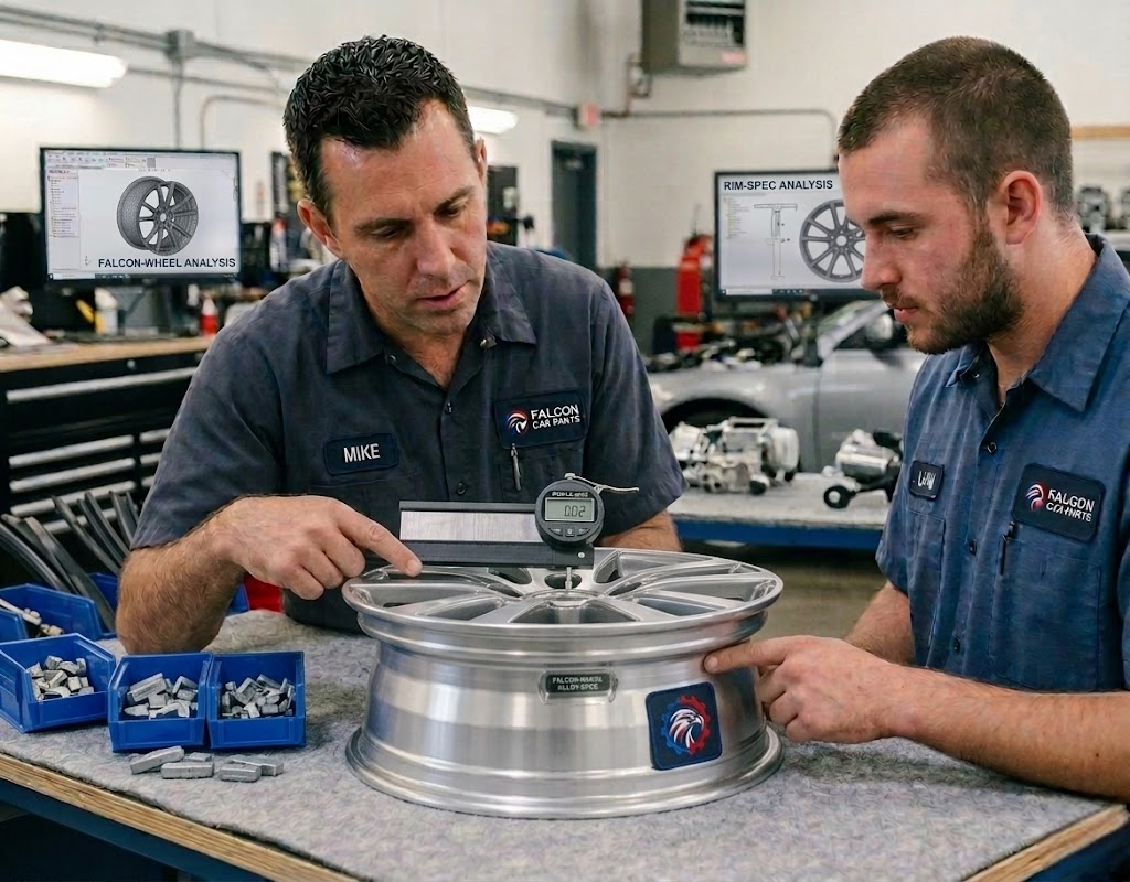 Technical inspection of a used aluminum alloy wheel